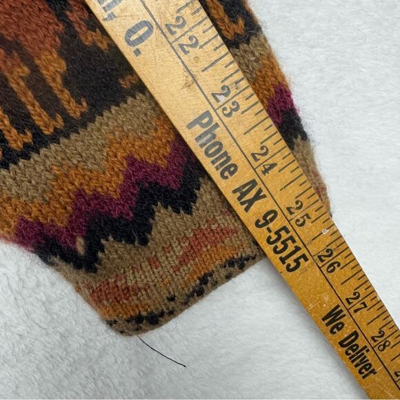 Vintage Artesania Los Incas 100% Alpaca Men’s Zip Front Cardigan Sweater Size L - Picture 14 of 14